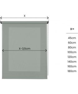STOR PLANET Tenda Rullo Trasparente Soft Eucalipto 80x250 cm Filtrante