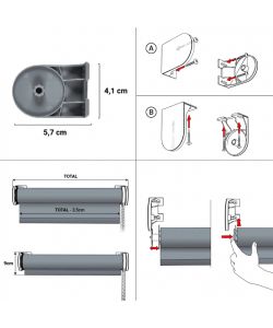 STOR PLANET Tenda a Rullo Traslucida Eucalipto 100x250cm per Interni