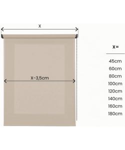 STOR PLANET Tenda a Rullo Filtrante Beige 60x180 cm per Interni