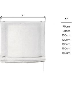 STOR PLANET Tenda a Pacchetto Bianca 180x175 cm per Finestra e Interni