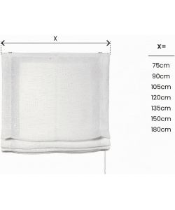 STOR PLANET Tenda a Pacchetto Bianca 105x250 cm per Finestra e Porta