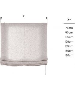 STOR PLANET Tenda a Pacchetto Lino 120x175 cm Semitrasparente Interni