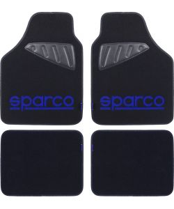 Set completo SPC19 tappetini auto universali in moquette nero/blu poliestere