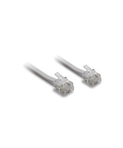 Cavo telefono piatto RJ11 6p/4C 5 m bianco per telefoni e dispositivi