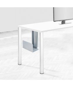 Emuca Supporto per Computer in Acciaio Grigio Metallizzato - 16x19x34.5 cm