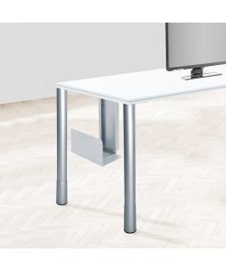 Emuca Supporto per Computer in Acciaio Grigio Metallizzato - 16x19x34.5 cm