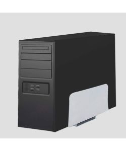 Emuca Supporto per Computer in Acciaio Grigio Metallizzato - 16x19x34.5 cm