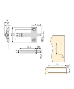 Emuca 10 Pistoni per porta a battente Minidamp 2