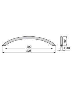 Emuca 20 Maniglie per mobile Porto 192 mm