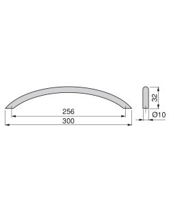 Emuca 20 Maniglie per mobile Porto 256 mm