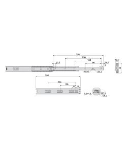 Emuca Guide per cassetti 45x350 mm