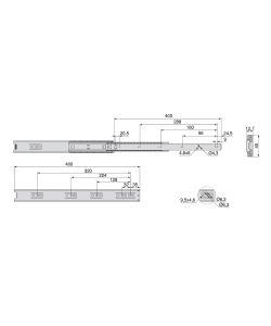 Emuca Guide per cassetti 45x400 mm