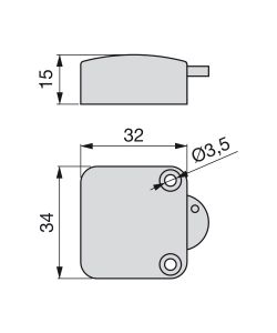 Emuca Interruttore per ante di armadio, Plastica, Nero, 10 u.