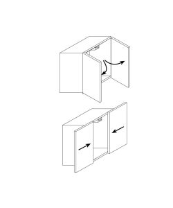 Emuca Interruttore per ante di armadio, Plastica, Nero, 10 u.