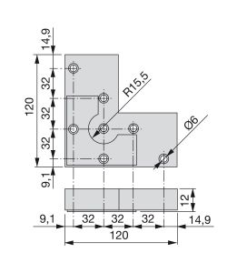 Emuca Piedino per mobile, altezza 12 mm, Plastica, 20 u.