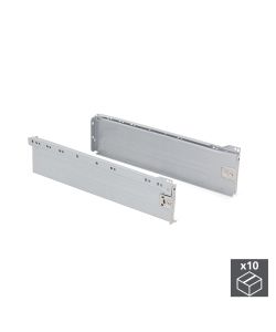Emuca Kit Cassetto Ultrabox 118mm - Grigio Metallizzato - 10 U - 350mm Profondit�