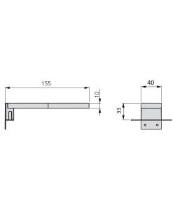 Emuca Applique LED  per specchio Sagitarius 40 mm