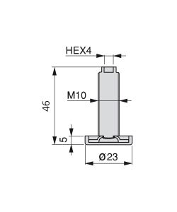 Emuca 20 piedini regolabili per mobile M10 23x46