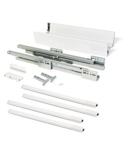 Emuca Kit cassetto per cucina Vantage-Q, altezza 204 mm, prof. 350 mm, con astine, Bianco