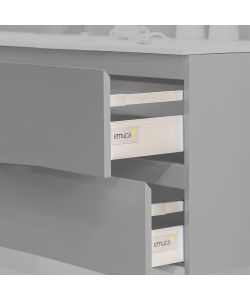 Emuca Kit Cassetto Cucina Vantage-Q 204mm Bianco - Cassetti per Mobile