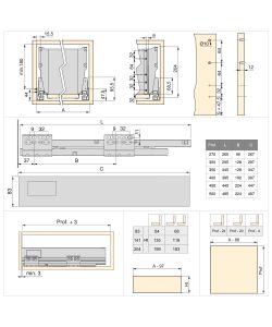 Emuca Kit Cassetto Cucina Vantage-Q 204mm Bianco - Cassetti per Mobile