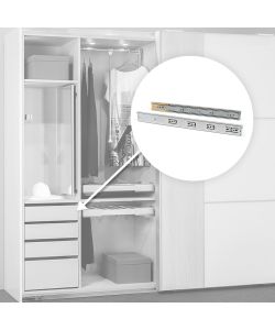 Emuca Kit Guide per cassetti, a sfera, 45 x 300 mm