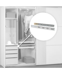 Emuca Kit Guide per cassetti, a sfera, 45 x 450 mm