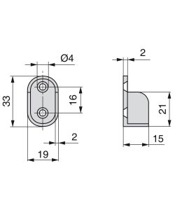 Emuca Supporto per appendiabiti da armadio mini, 50 u.