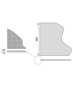Emuca Tappettino Antiscivolo per Cassetti Cucina - Grigio Tessuto - 20m