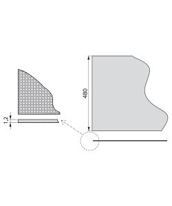 Emuca Tappettino 20m antiscivolo per cassetti Grigio