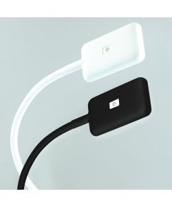 Emuca Applique LED, quadrato, braccio flessibile, sensore touch, 2 USB, Bianco , + Convertitore 50 W, 2 u.