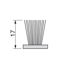 Emuca Guarnizione a spazzola antipolvere autoadesiva , altezza 17mm,  rotoli di 10 m, Grigio