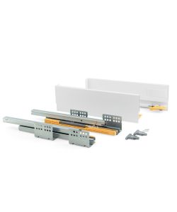 Emuca Kit cassetto per cucina Concept, altezza 105 mm, prof. 350 mm, Grigio antracite