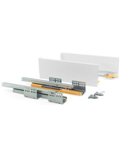 Emuca Kit cassetto per cucina Concept, altezza 105 mm, prof. 500 mm, Bianco