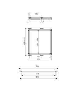 Emuca Porta pantaloni estraibile, modulo di 600 mm, 7 grucce