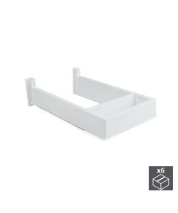 Emuca Salva sifone per cassetti del bagno, rettangolare, Plastica, Bianco, 6 u.