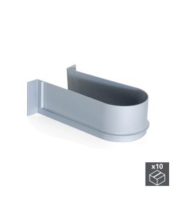 Emuca Salva sifone per cassetti del bagno, curvo, Plastica, Grigio, 10 u.