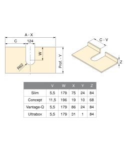 Emuca Salva sifone per cassetti del bagno, curvo, Plastica, Grigio, 10 u.