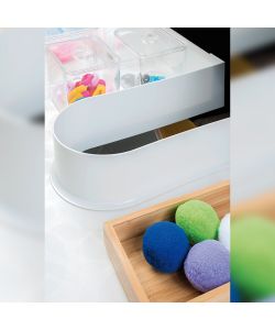 Emuca Salva Sifone Curvo per Cassetti Bagno - Plastica Grigia - 10 Pezzi