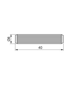 Emuca 1000 Spine in legno, diametro 8 mm, lunghezza 40 mm