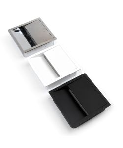 Emuca Passacavi da tavolo, quadrato, 85 x 85 mm, Bianco, 5 u.