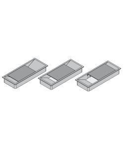 Emuca Passacavi da tavolo, rettangolare, 152 x 61 mm, Bianco, 5 u.