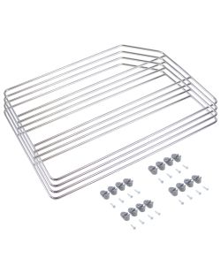 Emuca Kit Separatori Armadi Cucina - 4 Unit - Acciaio Cromato - 32x3x51 cm