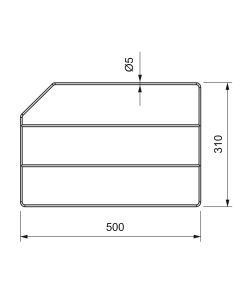 Emuca Kit Separatori Armadi Cucina - 4 Unit - Acciaio Cromato - 32x3x51 cm