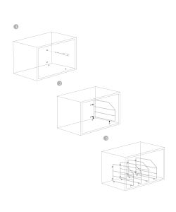Emuca Kit Separatori Armadi Cucina - 4 Unit - Acciaio Cromato - 32x3x51 cm