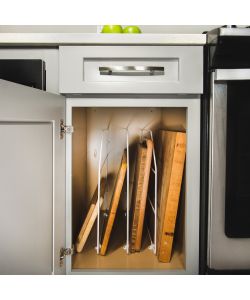 Emuca Kit Separatori Armadi Cucina - 4 Unit - Acciaio Cromato - 32x3x51 cm