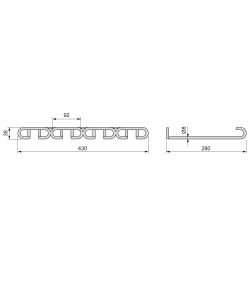 Emuca Portabicchieri in 4 linee, 280 mm