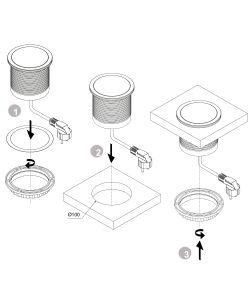 Emuca Torretta con 3 prese e con 2 usb nero