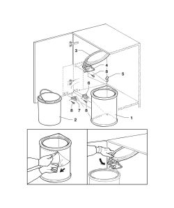 Emuca Pattumiera per differenziata, 13L  plastica, rivestimento di acciaio inox