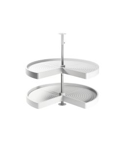 Emuca Kit Cestello girevole per mobile di cucina, 270, modulo 800 mm, Bianco